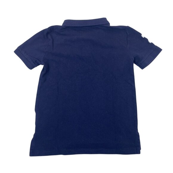 Polo Ralph Lauren Kids Navy Polo Shirt With White Pony Logo & 3 Patch Size 7 - Picture 2 of 8